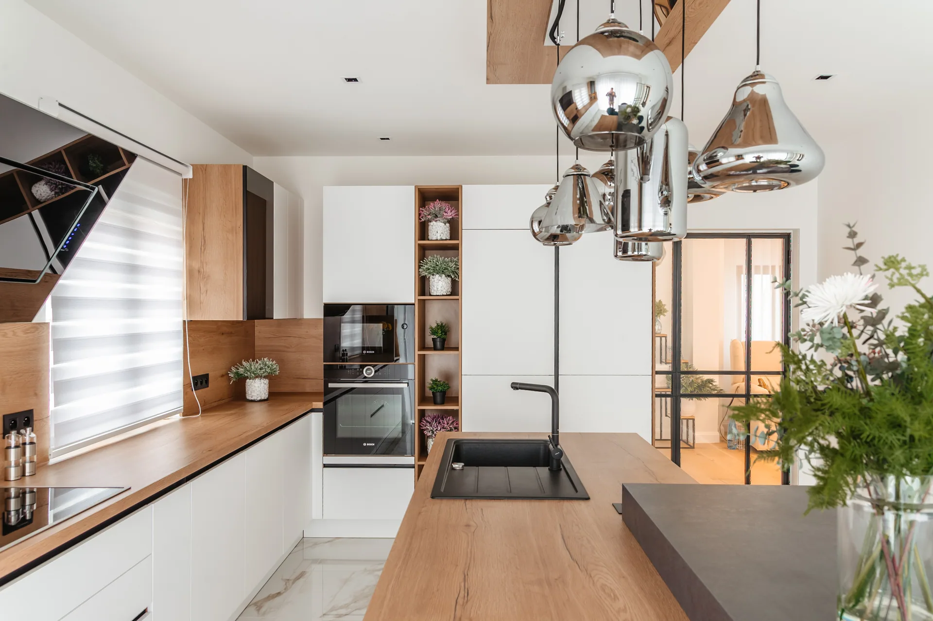 Plus — arctic white, blat oak ventura — poza 3